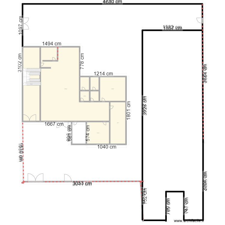 AZEM. Plan de 7 pièces et 442 m2