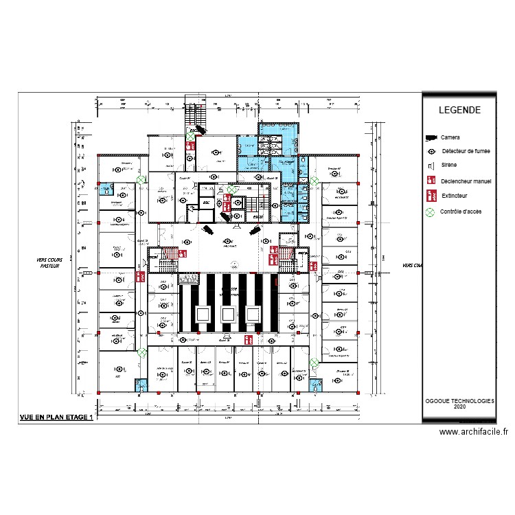 ETAGE 1 BATIMENT PRINCIPAL. Plan de 0 pièce et 0 m2