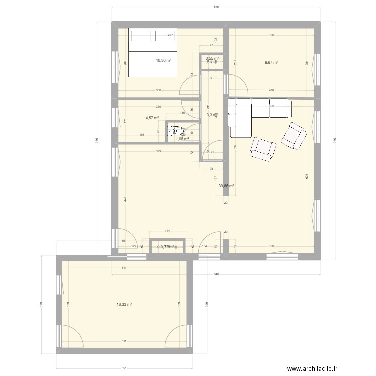 maisonette. Plan de 0 pièce et 0 m2