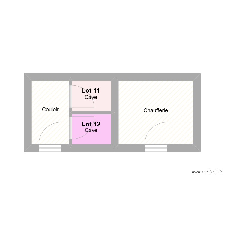 CAVE. Plan de 4 pièces et 12 m2