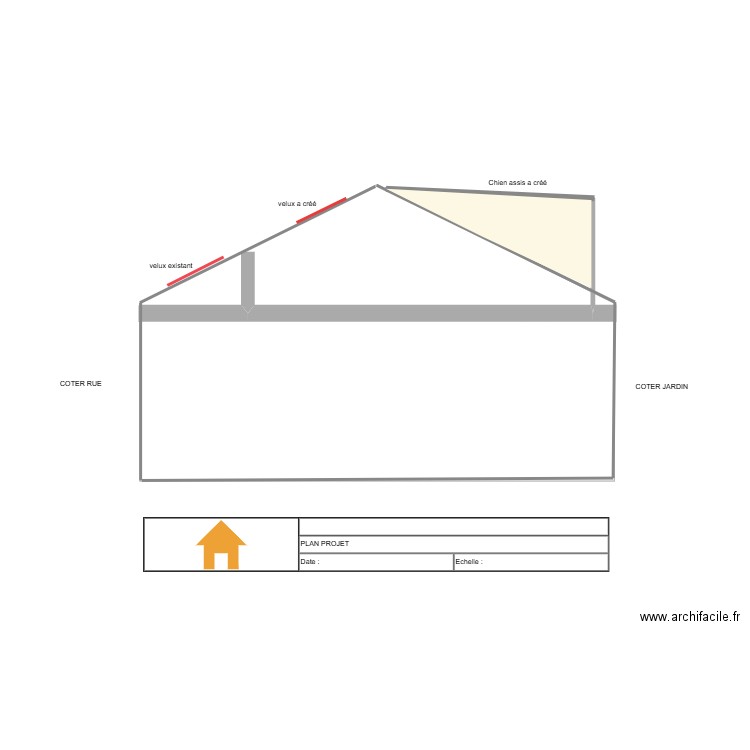 plan coupe maison. Plan de 0 pièce et 0 m2