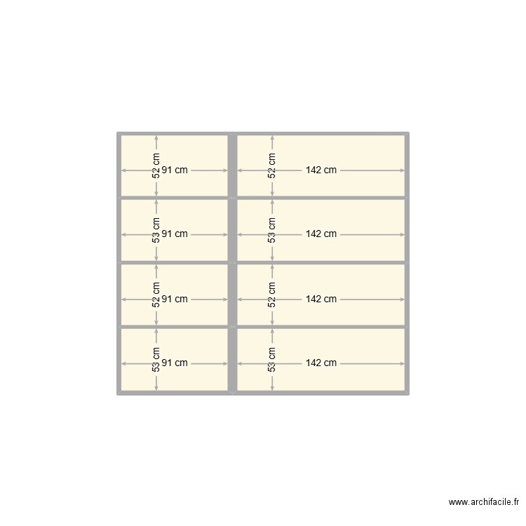 S50 FNETRE. Plan de 8 pièces et 5 m2