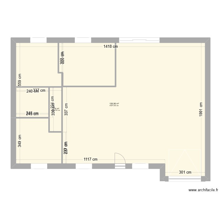 plan DITO 24. Plan de 2 pièces et 130 m2