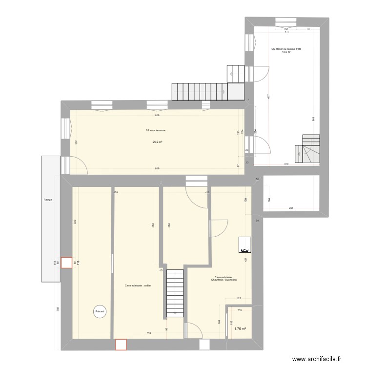 Projet_RDF_SS_003. Plan de 3 pièces et 84 m2