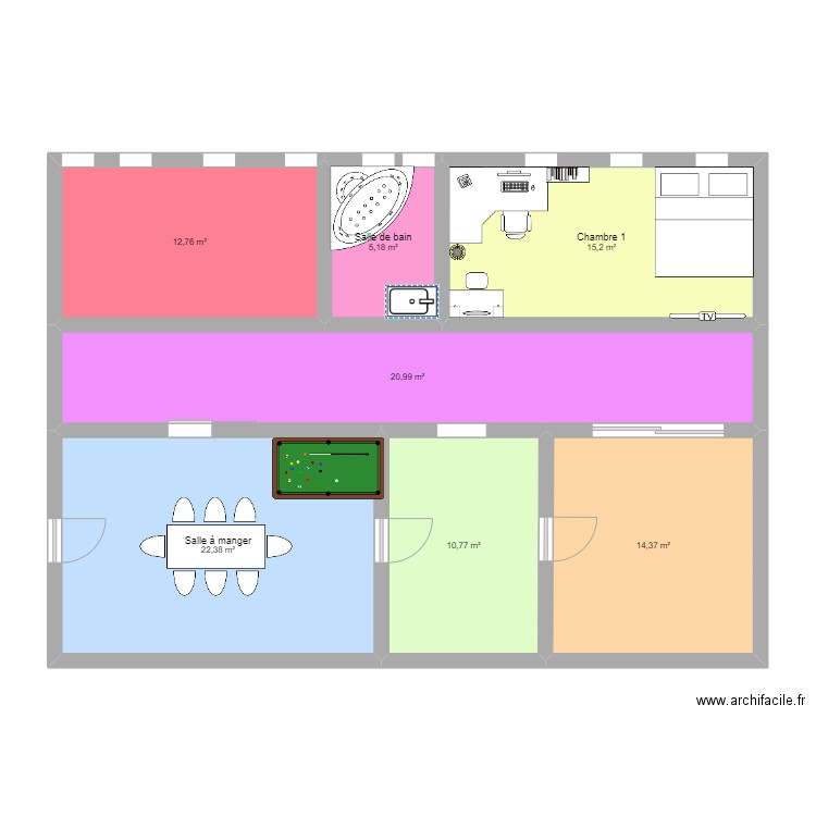 Maison de reve. Plan de 7 pièces et 102 m2