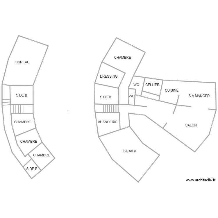 maison LANNELONGUE. Plan de 10 pièces et 334 m2