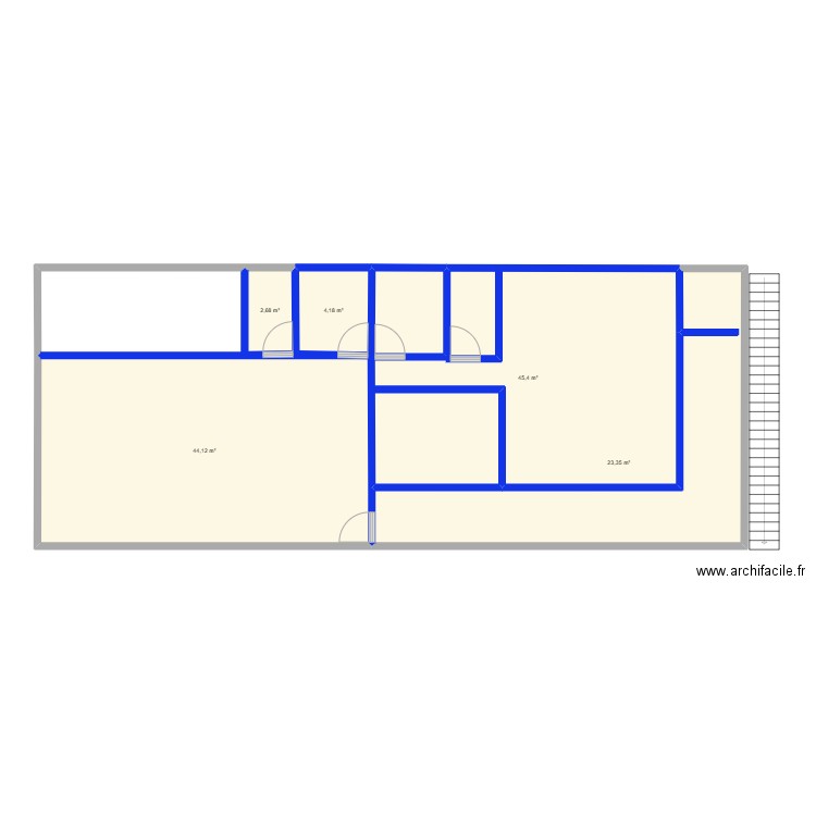 epf. Plan de 5 pièces et 120 m2