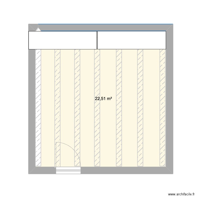 TOUR SEJOUR Plaques OBS 22. Plan de 1 pièce et 23 m2