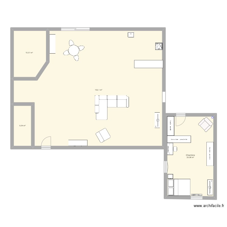 maison. Plan de 4 pièces et 143 m2