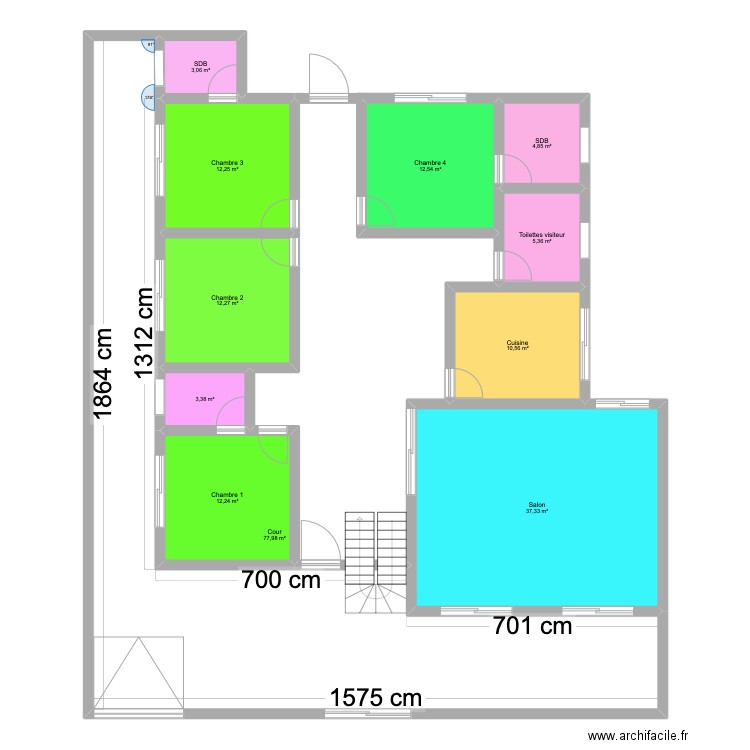 DIOURBEL. Plan de 11 pièces et 192 m2