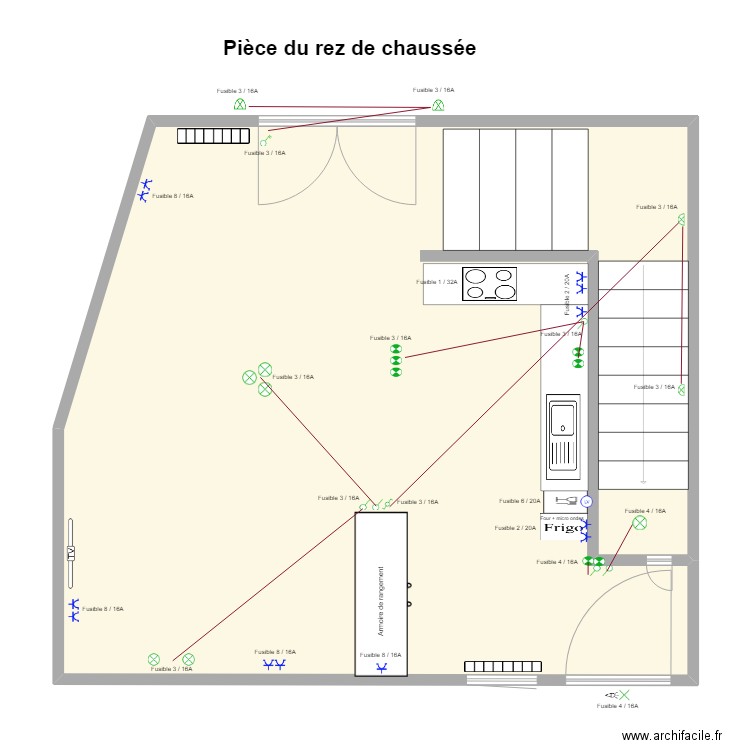 gîte rez. Plan de 1 pièce et 215 m2