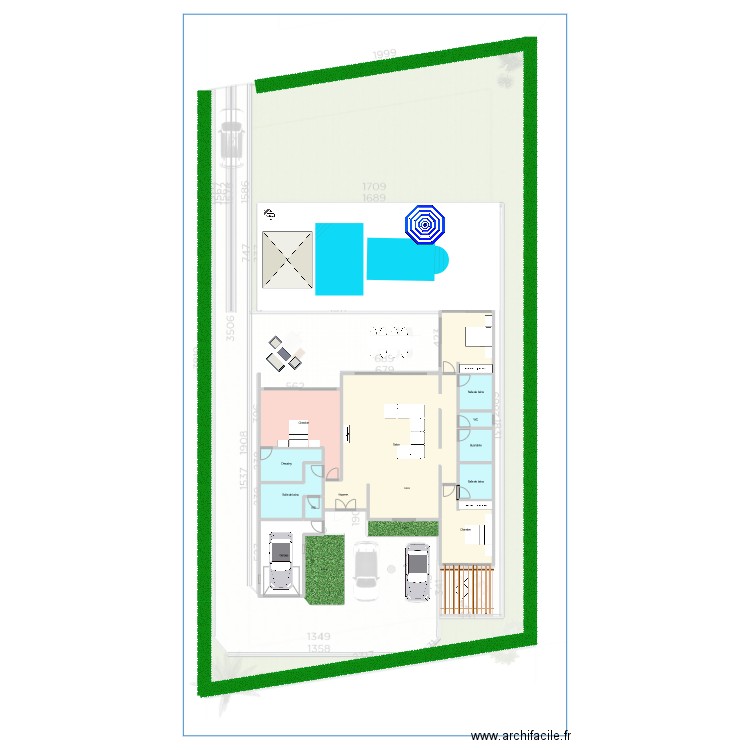 Passonne - V. Plan de 12 pièces et 198 m2