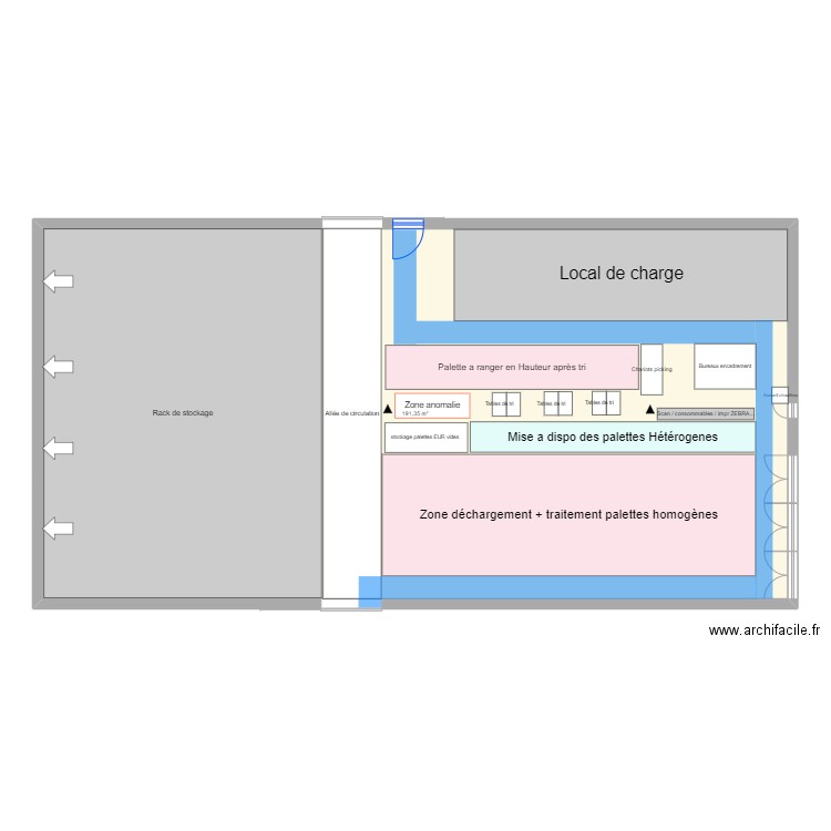 ZONE RECEP option 2. Plan de 1 pièce et 191 m2