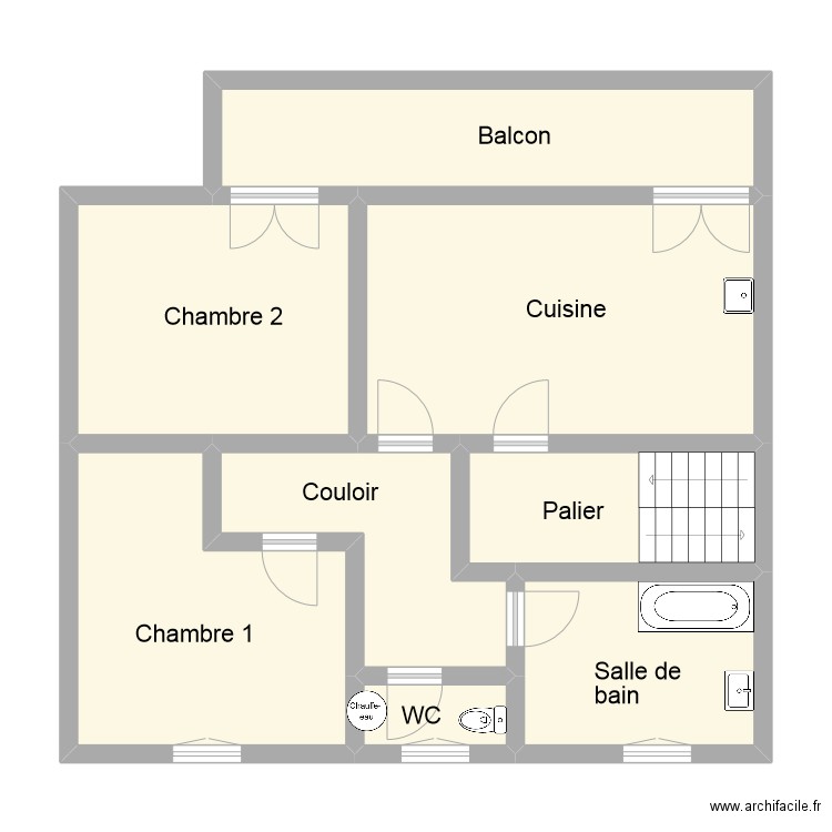 saint joseph etage 1. Plan de 8 pièces et 81 m2