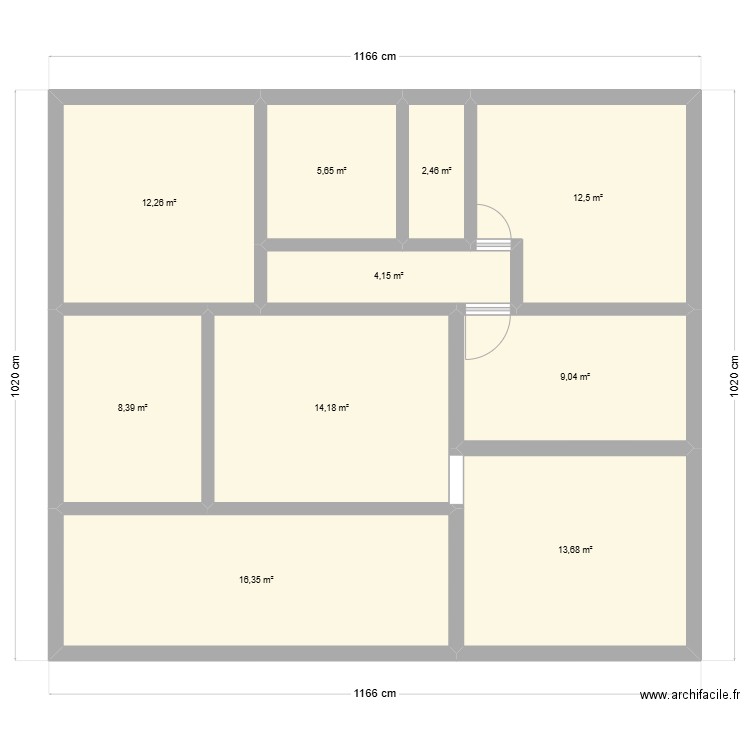 Rodrigue. Plan de 10 pièces et 99 m2