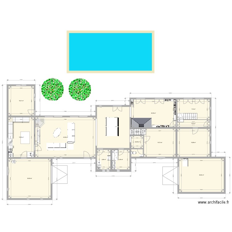 Mirandol V6 08022025. Plan de 14 pièces et 214 m2