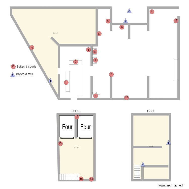 BOULANGERIE DOS PRAZERES. Plan de 3 pièces et 137 m2