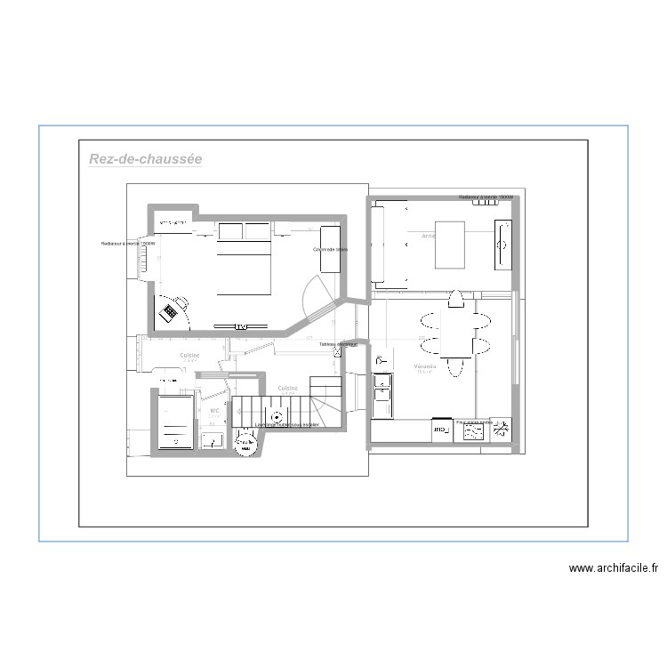 Rez de chaussée Granville 2. Plan de 0 pièce et 0 m2