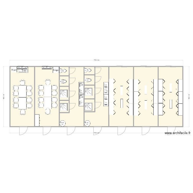 METROPOLE DE LYON - CHANTIER LYON 7. Plan de 15 pièces et 99 m2