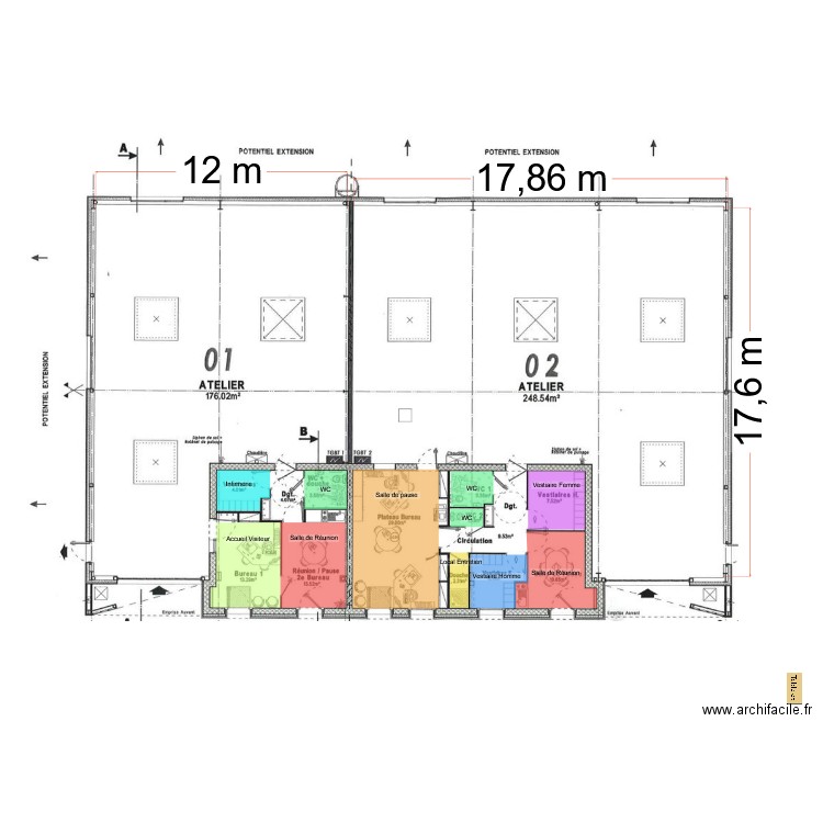 Bat 2 parties communes. Plan de 0 pièce et 0 m2