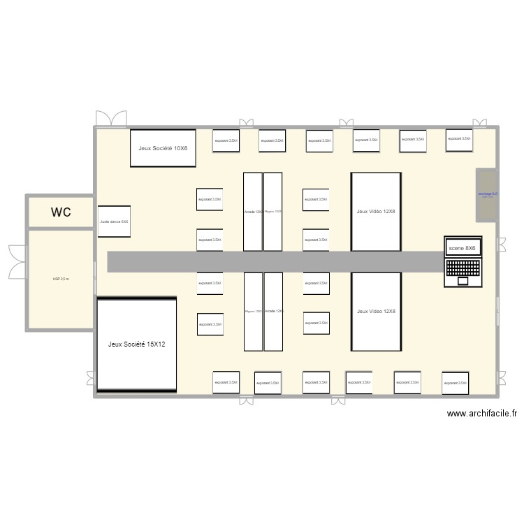 RGV parc expo. Plan de 4 pièces et 162 m2