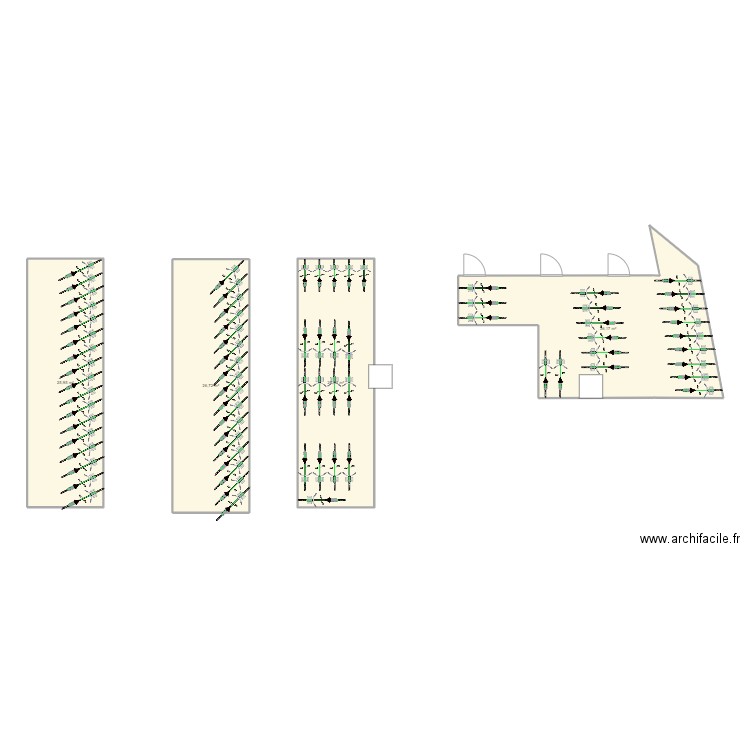 colisée. Plan de 4 pièces et 115 m2