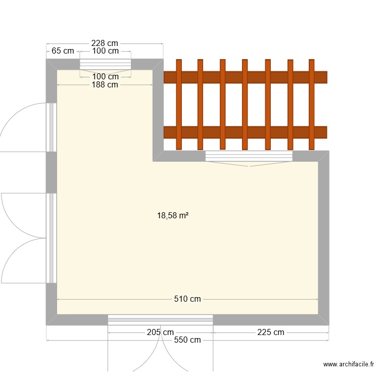 GARAGE INITIAL. Plan de 1 pièce et 19 m2