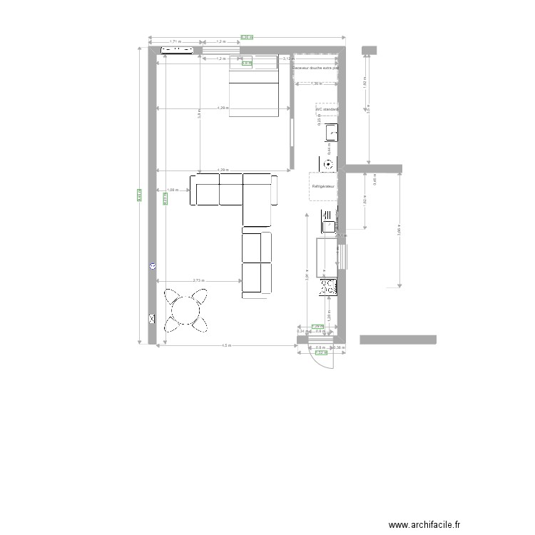 plan rdc pandaure amenagement. Plan de 0 pièce et 0 m2