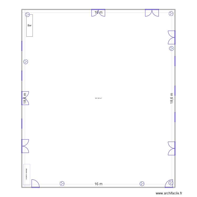 Salle Hardinghen echelle. Plan de 1 pièce et 298 m2