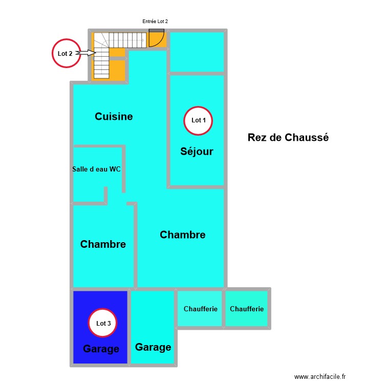 la seyne. Plan de 6 pièces et 134 m2