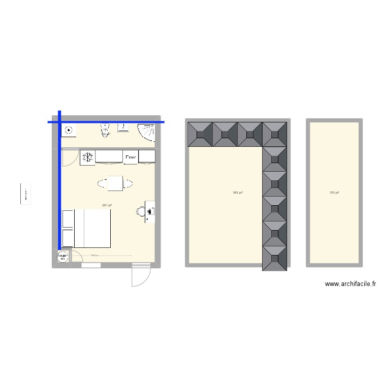 Riviere verte 2.0. Plan de 5 pièces et 83 m2