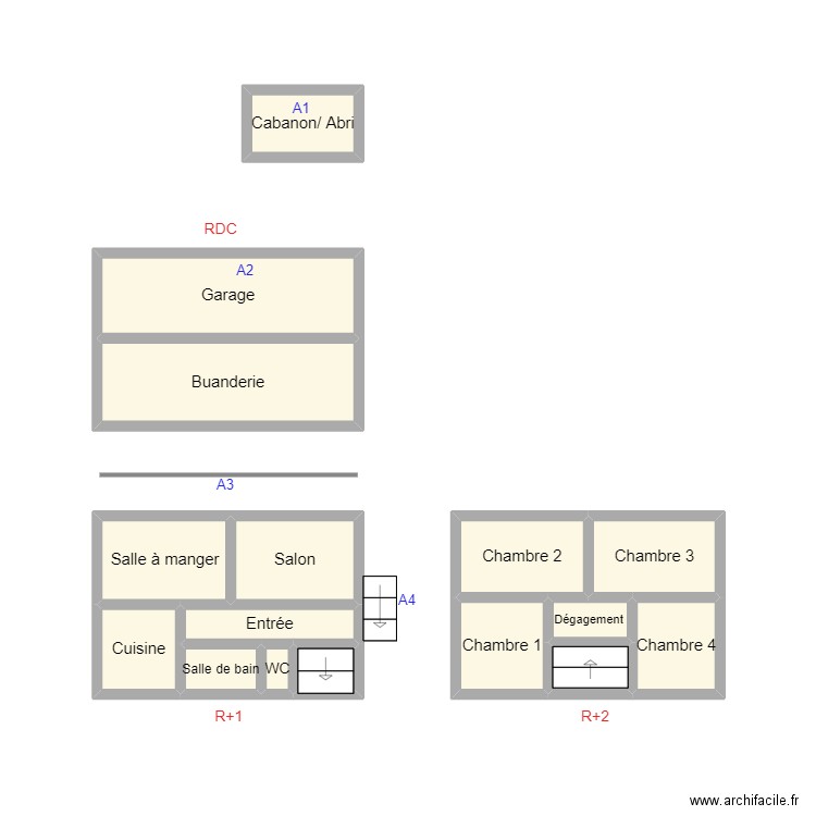 2410 LOUEDOC. Plan de 16 pièces et 15 m2