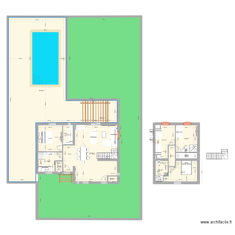 Plan maison sans garage 2. Plan de 14 pièces et 475 m2