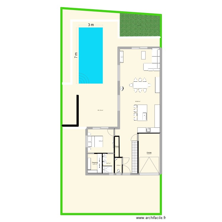 Projets maison. Plan de 8 pièces et 289 m2