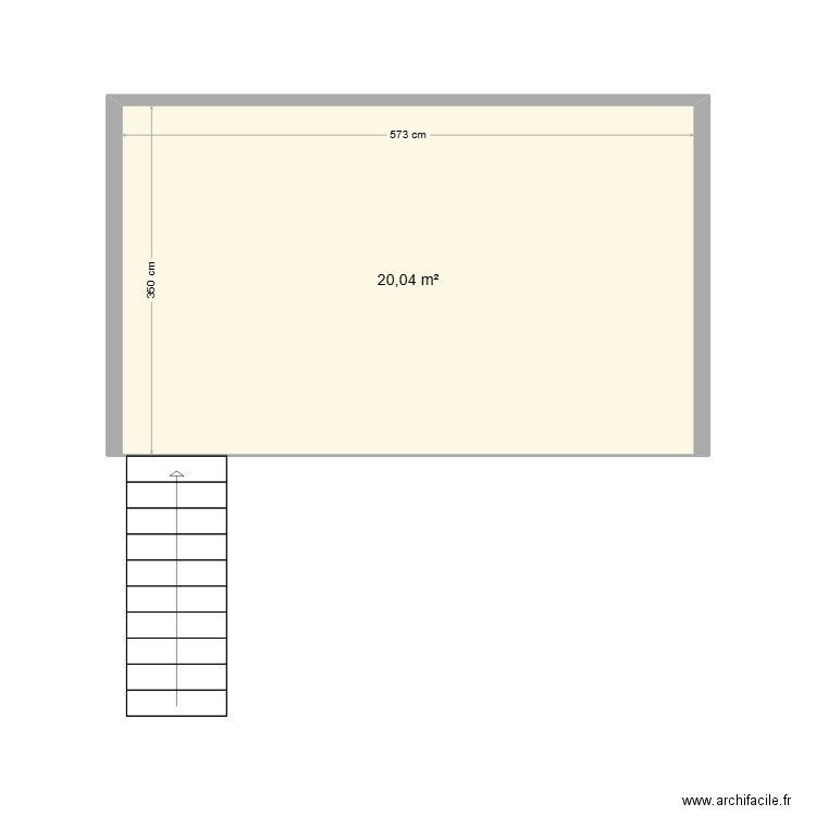 mezzanine. Plan de 1 pièce et 20 m2