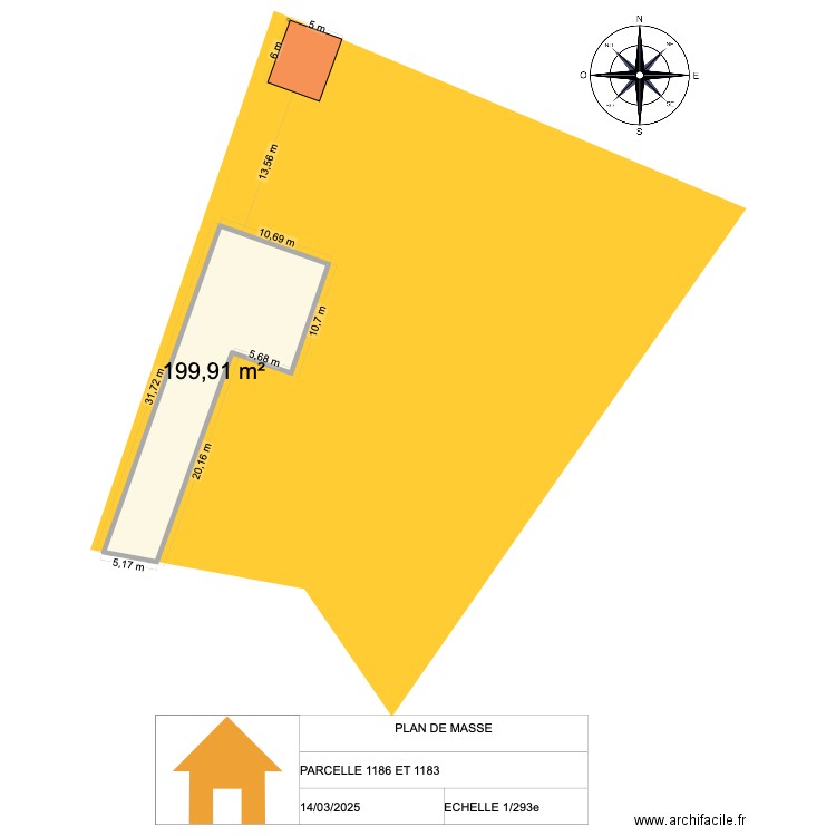 PLAN DE MASSE SAINT CIRQ. Plan de 1 pièce et 200 m2