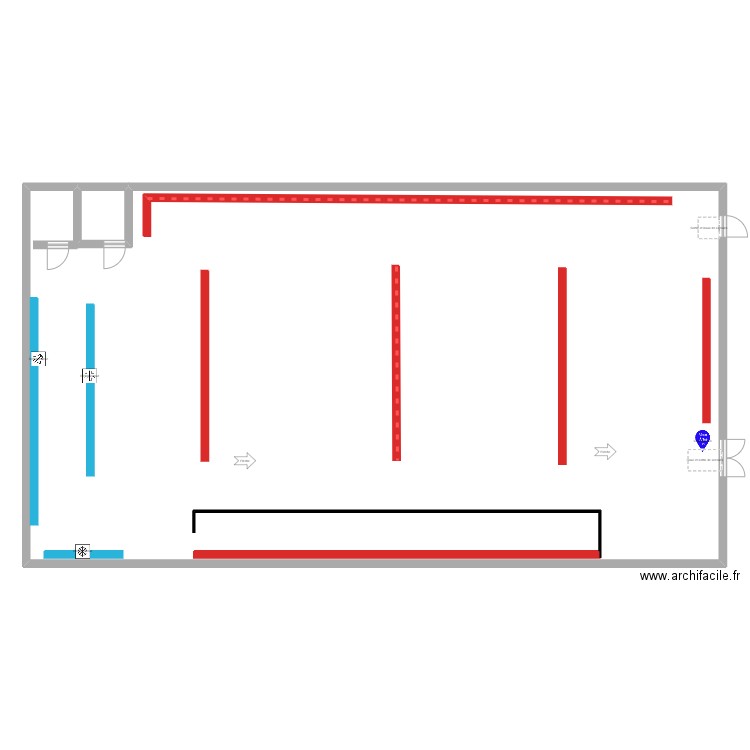 SVM. Plan de 2 pièces et 357 m2