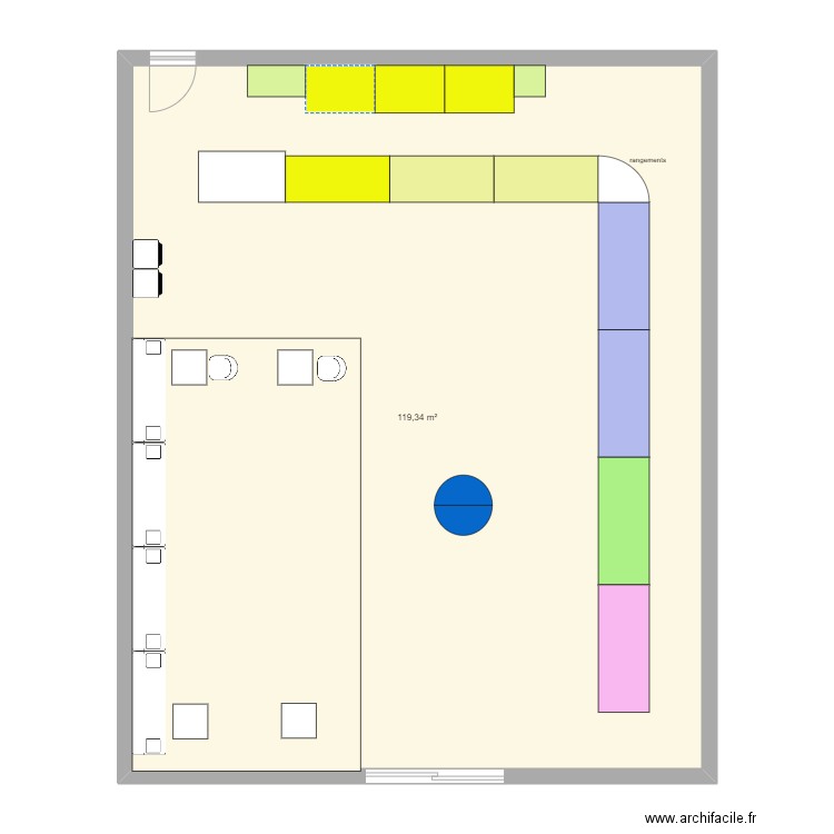 Boulangerie Nonette*. Plan de 1 pièce et 119 m2