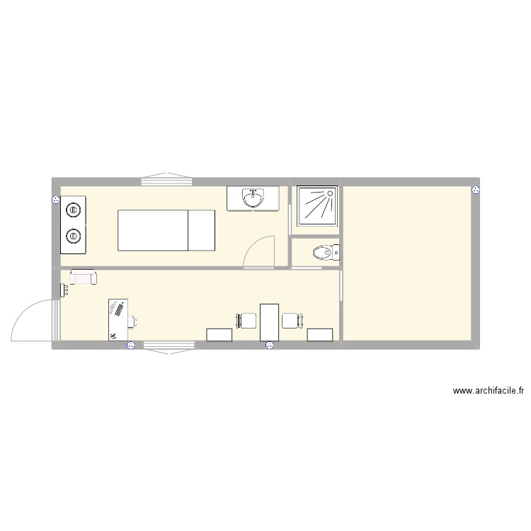 institut moi. Plan de 5 pièces et 24 m2