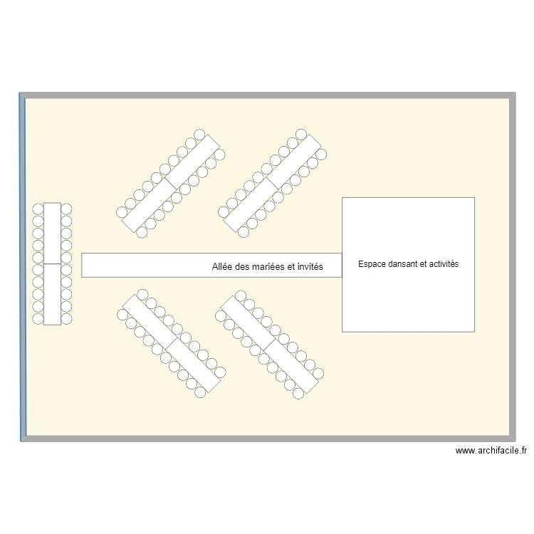 Mariage plan. Plan de 1 pièce et 345 m2