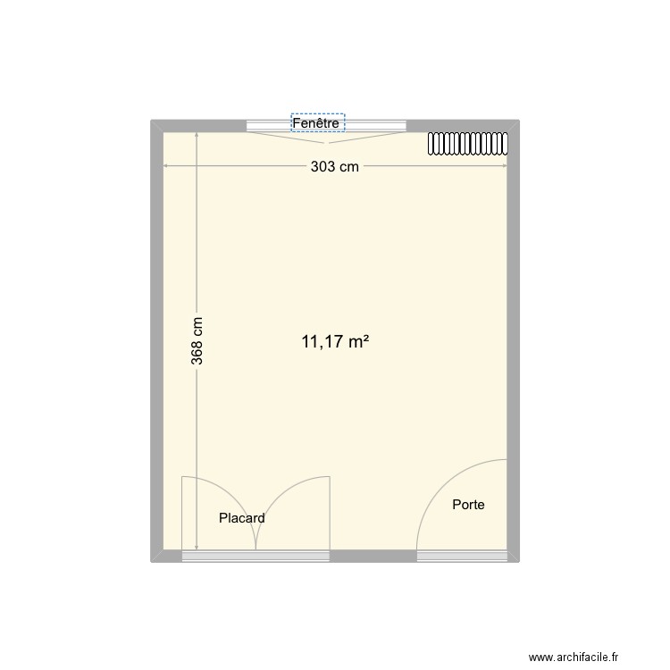 Leonardo. Plan de 1 pièce et 11 m2