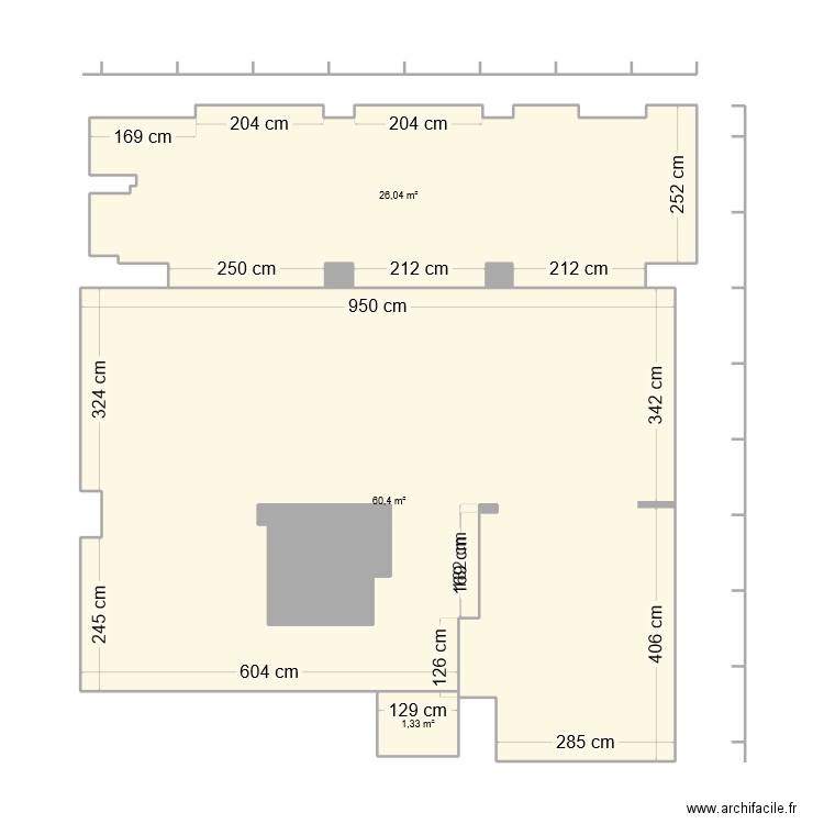 Fortier-Laplace - Plans 1er étage. Plan de 8 pièces et 95 m2