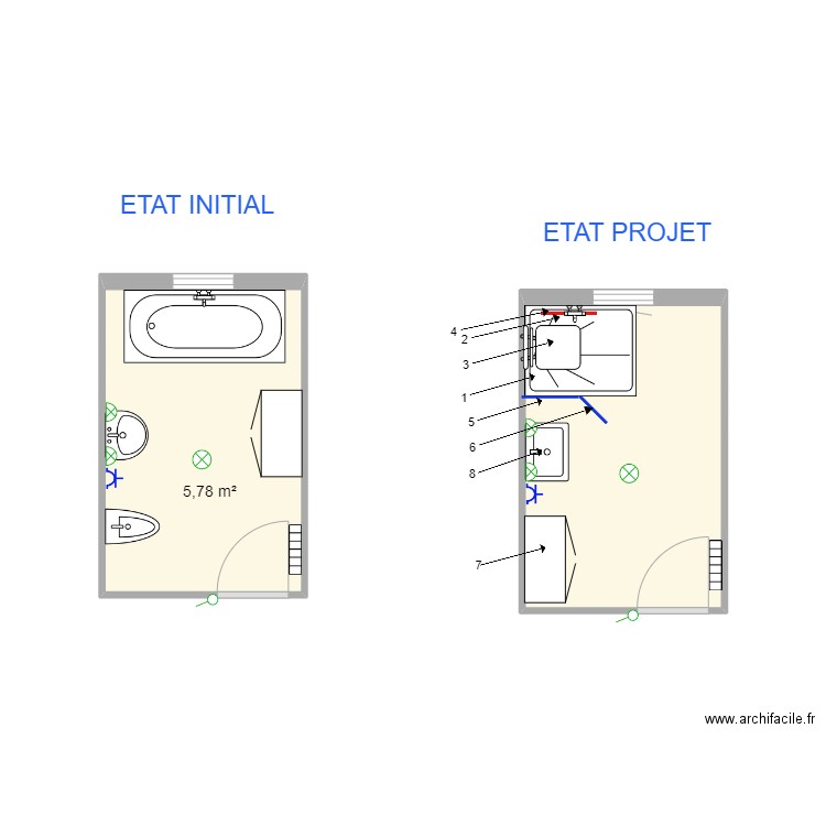 DONO. Plan de 2 pièces et 12 m2