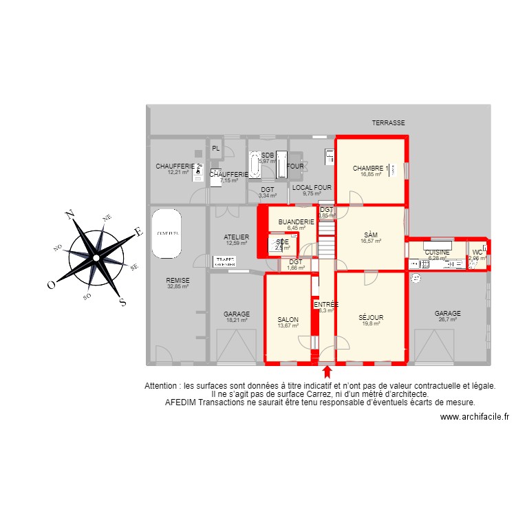 BI 22239 - . Plan de 42 pièces et 533 m2