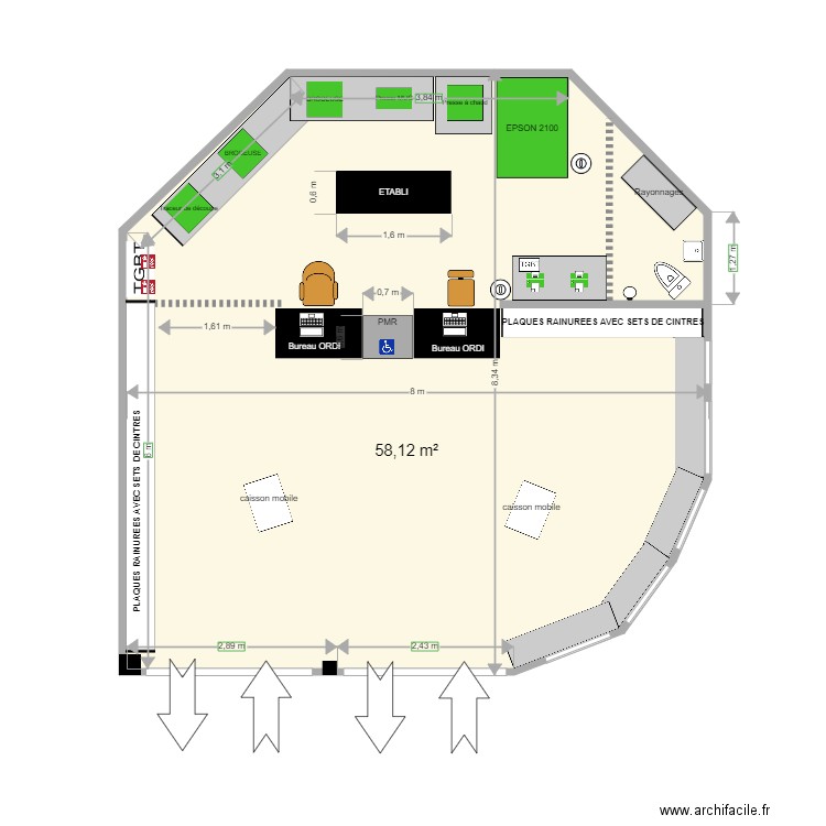 frouard 6. Plan de 1 pièce et 58 m2