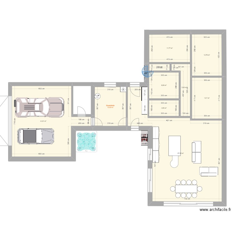 saint ju2. Plan de 11 pièces et 182 m2