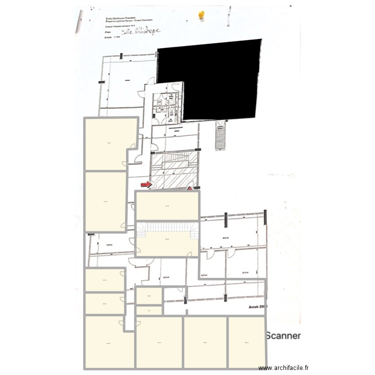 project école. Plan de 0 pièce et 0 m2