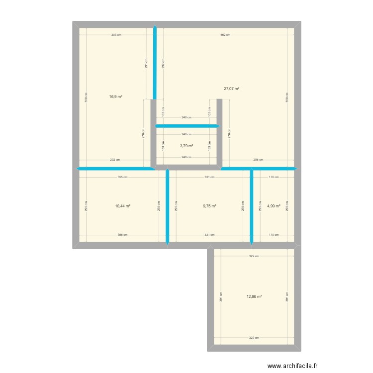 Maison Association Base 2. Plan de 7 pièces et 86 m2