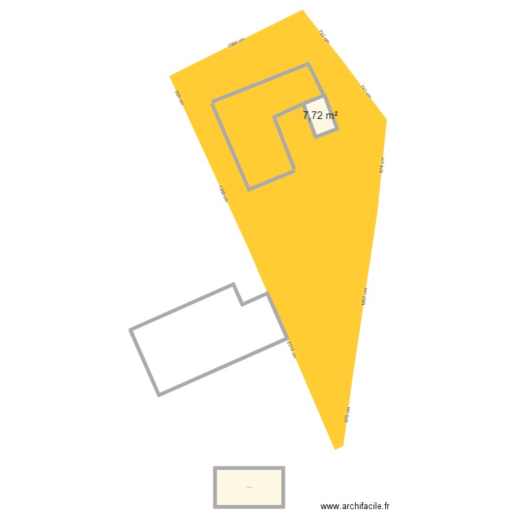 maison1. Plan de 2 pièces et 35 m2