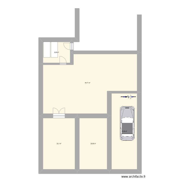 Option Twist. Plan de 5 pièces et 143 m2